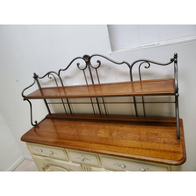 1990s Ethan Allen French Country Legacy Sideboard Buffet Hutch Bakers