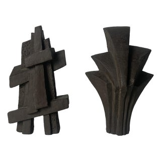Brutalist Dutch Abstract Cast Concrete Sculptures, 1960s, Set of 2 For Sale