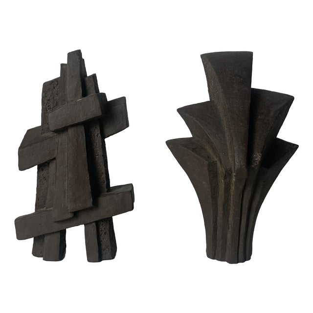 Brutalist Dutch Abstract Cast Concrete Sculptures, 1960s, Set of 2 For Sale