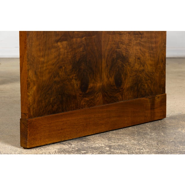 Wood French Art Deco Walnut Writing Desk, Paris, Circa 1930 For Sale - Image 7 of 17