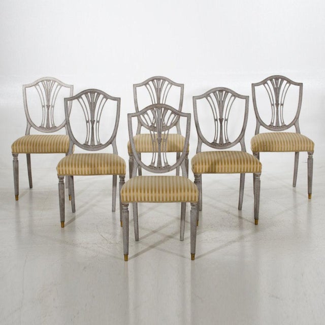 Gustavian Style Dining Chairs, Early 20th Century, Set of 6 For Sale - Image 9 of 9