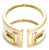 Mid 20th Century Tiffany & Co. T Cut White Ceramic 18k Yellow Gold Wide Band Ring - Size 6 For Sale
