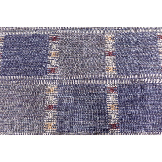 Modern Extra Large Swedish Geometric Flat Weave Wool Rug by Doris Leslie Blau For Sale - Image 4 of 9