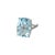 2010s Natural Solitaire Blue Topaz Ring 6.5 14k W Gold 19.58 Cts Certified For Sale - Image 5 of 18
