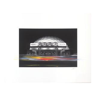 Cinerama 2 - Original Retro Los Angeles Theater Landscape Mixed Media Photography Art on Paper For Sale
