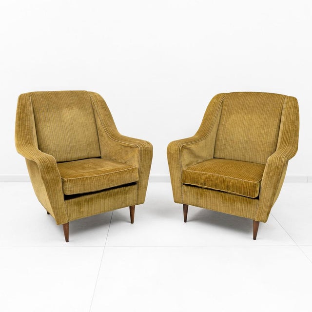 Mid-Century Modern Italian Armchairs, 1950s, Set of 2 For Sale - Image 4 of 8