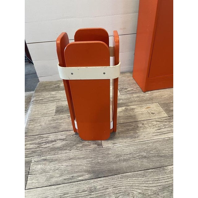 Orange Vintage Orange Hallway Set from Meblo, 1970, Set of 5 For Sale - Image 8 of 12