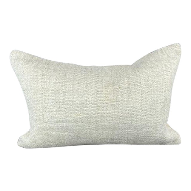 16 x 24 Hemp Pillow Turkish Cushion Natural White Pillow Cushion Cover For Sale