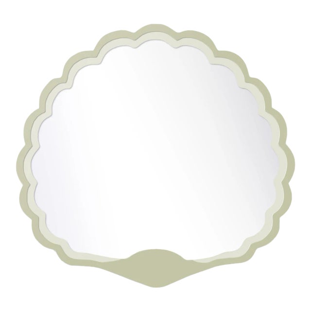 Fleur Home x Chairish Carnival Proteus Mirror in Cooking Apple Green, 24x22 For Sale