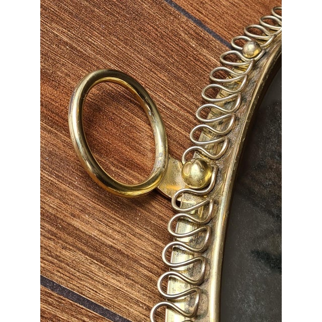 1960s Large Brass Wall Mirror by Josef Frank for Svenskt Tenn, Sweden, 1950s For Sale - Image 5 of 11