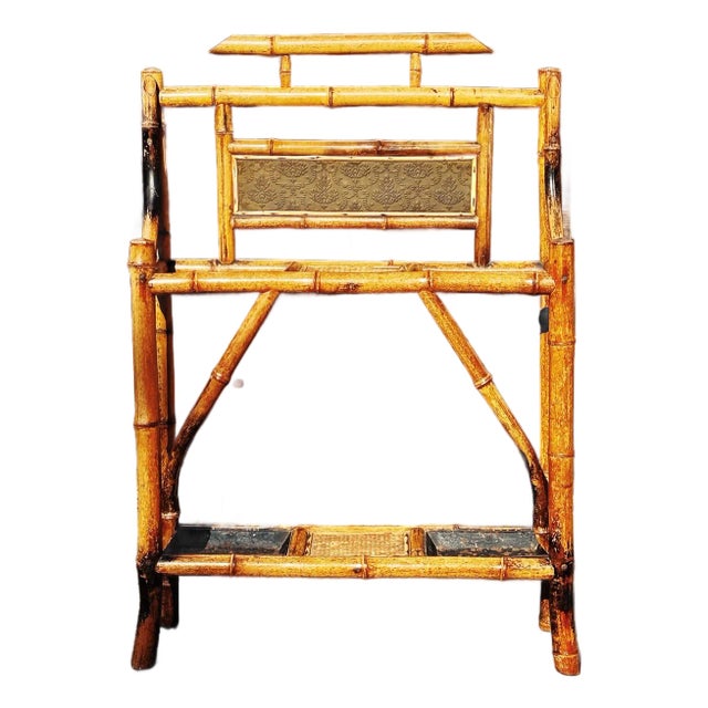 c.1880 Tiger Bamboo Umbrella Stand Aesthetic Movement For Sale