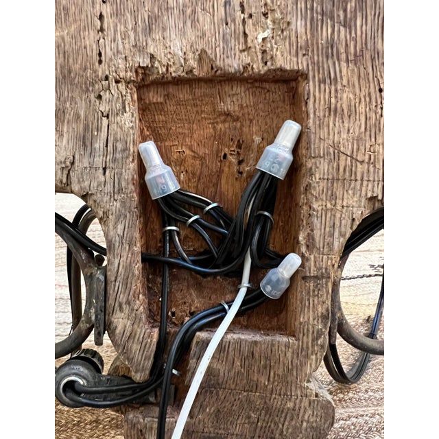 1960s Wooden Folk Art Torch/ Urn Sconce For Sale - Image 12 of 12