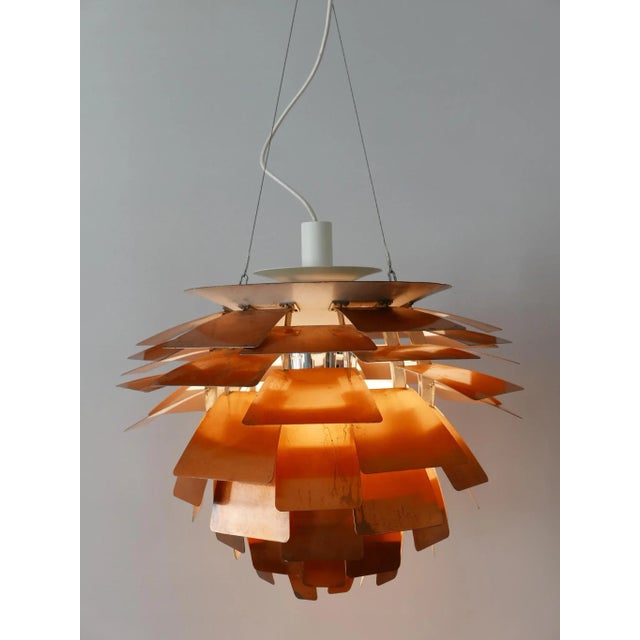Mid-Century Modern Copper PH Artichoke Pendant Lamp by Poul Henningsen for Louis Poulsen, 2000s For Sale - Image 3 of 18