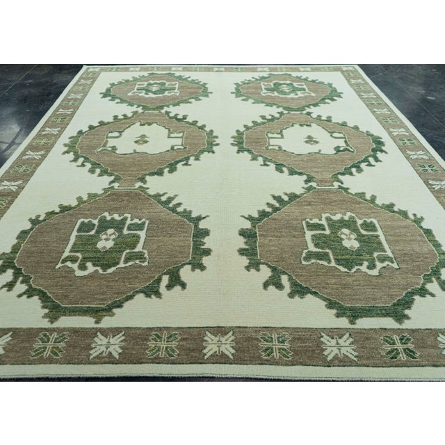 Turkish Oushak Rug 9'5" x 12' #20140 For Sale - Image 4 of 8