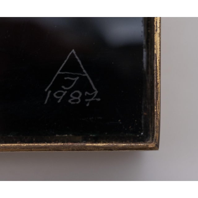 Antonie Jankovcová, Fired Enamel Painting with Precious Metals on Glass, Postmodern, Czech, 1980s For Sale - Image 6 of 13