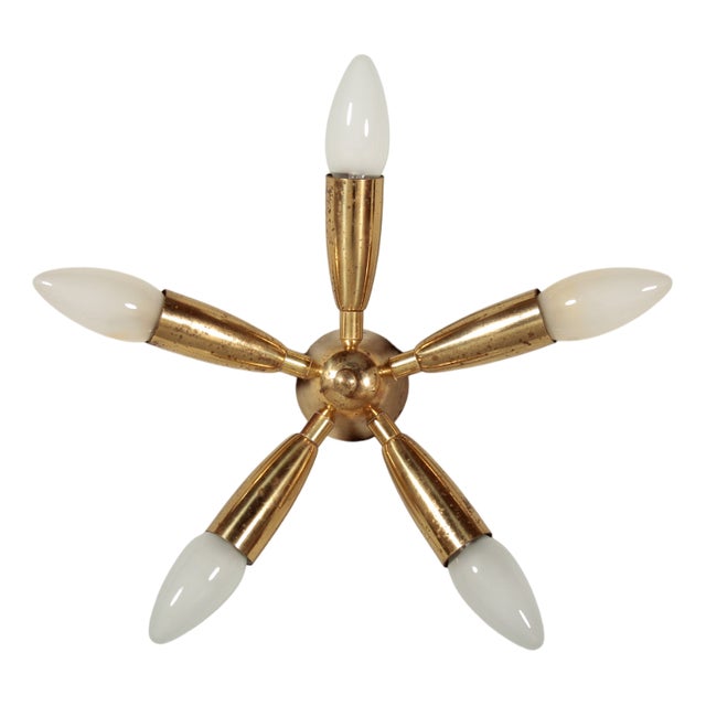 Brass Sputnik Lamp, 1950s For Sale