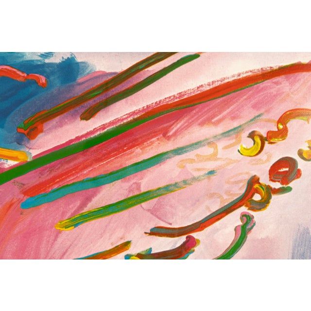 White Peter Max I Love the World 2000 Signed Serigraph on Paper 68/300 Framed Pop Art For Sale - Image 8 of 8
