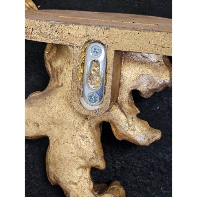 Rococo Gilt Resin Rococo Wall Brackets - A Pair For Sale - Image 3 of 5