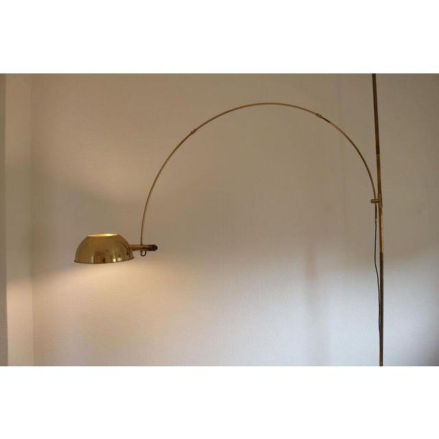 Boca Arc Floor Lamp in Polished Brass by Florian Schulz, 1970s For Sale - Image 13 of 17