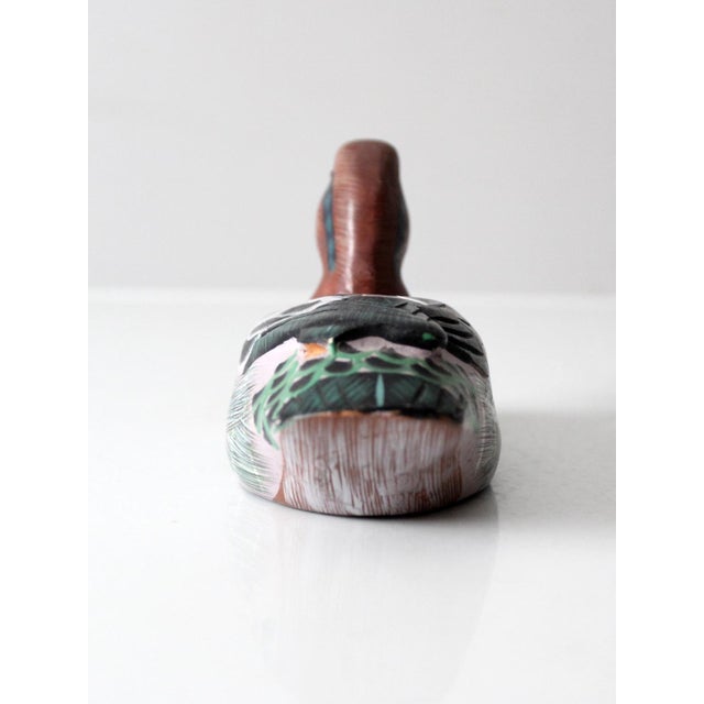 Vintage Hand-Painted Wood Duck For Sale - Image 10 of 11