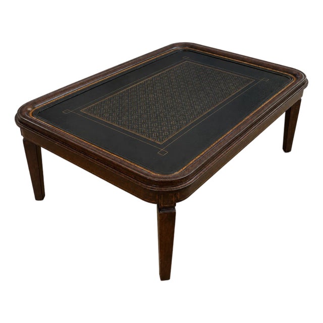 Tray Top Coffee Table With Gilt Lacquer Finish For Sale