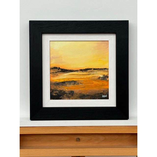 Black Orange & Golden Yellow Abstract Landscape by Contemporary British Artist 2025 For Sale - Image 14 of 15