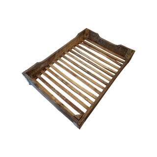 Antique Wooden Crate w/ Metal Edges For Sale