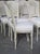 French Set of 6 Painted and Caned French Louis XVI Style Dining Chairs, Early 1900s For Sale - Image 3 of 18