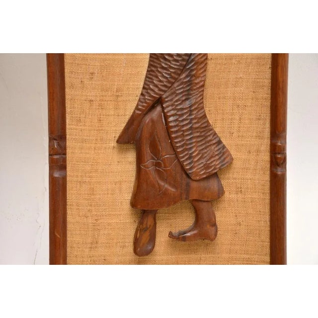 Decorative Carved Walnut Reliefs Wall Art, 1960s, Set of 2 For Sale - Image 10 of 12