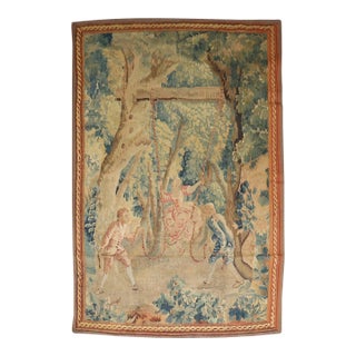 Late 18th Century Flemish Man Woman Tapestry rug no. 10937 For Sale