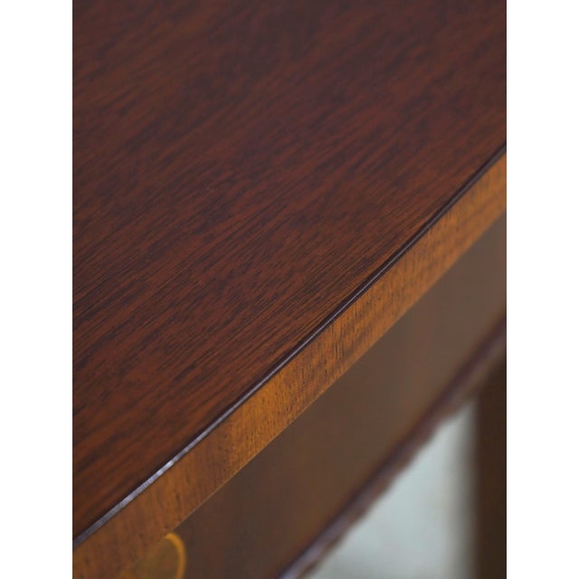 Wood Councill Craftsmen Inlaid Mahogany Console Table For Sale - Image 7 of 14