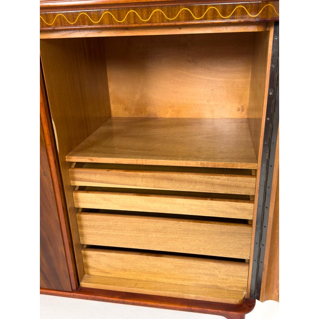 Swedish Modern Sideboard in Pyramid Mahogany, 1940s For Sale - Image 13 of 14