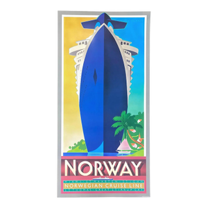 1988 Dennis Ziemienski Norwegian Cruise Line Poster