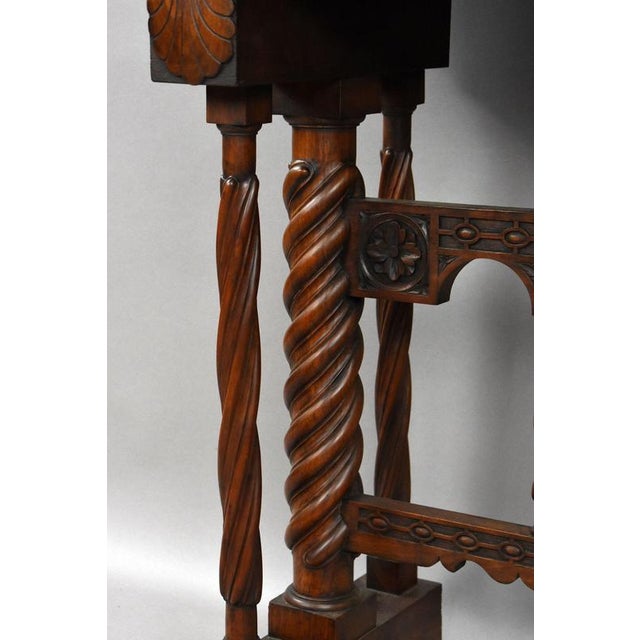 Gold 17th Century Spanish Walnut Bargueño Cabinet, 1650 For Sale - Image 8 of 13