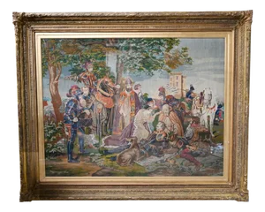 After Hartwich, Scotland Mourning, 1860, Needlepoint Tapestry