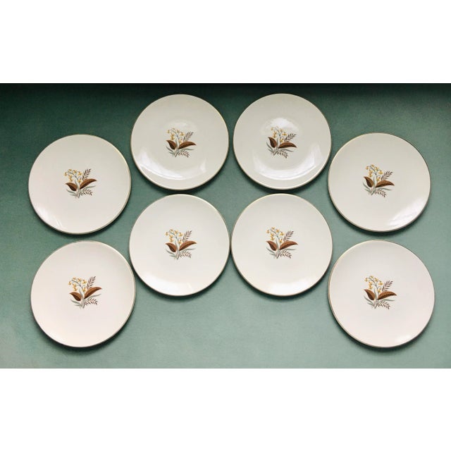 Mid 20th Century Harmony by Edwin Knowles Dinner Plates - Set of 8 For Sale - Image 4 of 6