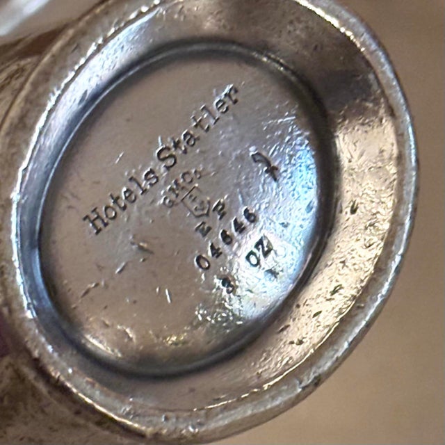 International Silver Vintage Silver Plate Creamer Hotel Statler 3oz For Sale - Image 4 of 6