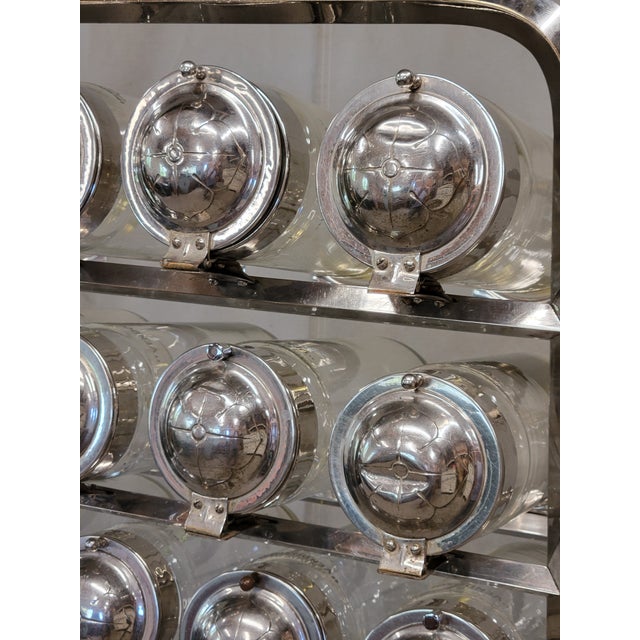 Silver Antique 1920s Argentinian Vendosolo 18 Canister Candy Store Display (Caramelera) For Sale - Image 8 of 18