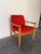 Authentic vintage Danish lounge chair by Skive Møbelfabrik, crafted in solid oak with classic Scandinavian mid-century...