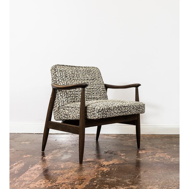 Gray Mid-Century Modern GFM 87 Lounge Chair by Juliusz Kędziorek for GFM, Poland, 1960s For Sale - Image 8 of 14