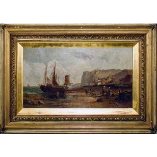 Unknown, Northern French Coast, 19th Century, Oil Painting, Framed For Sale