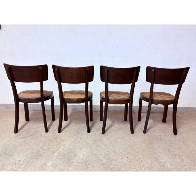Thonet Dining Table and Chairs from Thonet, 1940s, Set of 5 For Sale - Image 4 of 13