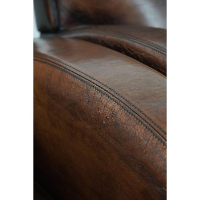 Vintage Sheepskin Leather Chairs, Set of 2 For Sale - Image 14 of 18