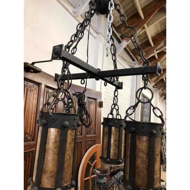 Spanish Gothic Revival Hanging Pendant Chandelier For Sale - Image 4 of 9