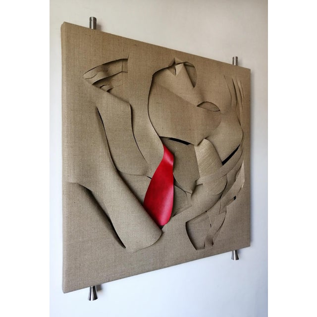 Stefano Mazzolini, TT2E1K, Cut Canvas with Acrylic For Sale - Image 4 of 5