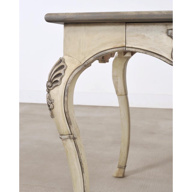 Dennis & Leen Beauvais Painted Square Salon Games Center Table For Sale - Image 10 of 18