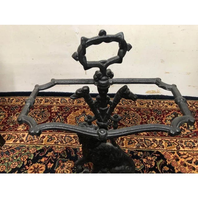 19th Century Cast Iron Terrier Umbrella Stand For Sale - Image 11 of 13
