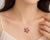 Contemporary 14K Rose Pink Gold Diamond Sapphire Starfish Pendant Necklace For Sale - Image 3 of 3