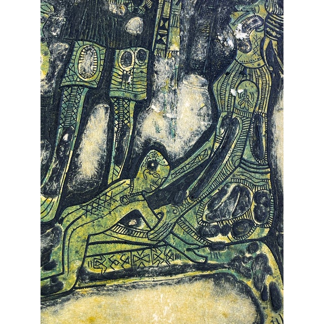 1970s Bruce Onobrakpeya Painting C. 1971 For Sale - Image 5 of 16