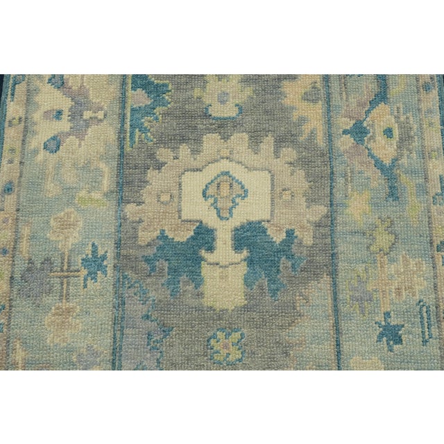 Turkish Oushak Runner Rug 2'9" x 9'5" #17211 For Sale - Image 4 of 8